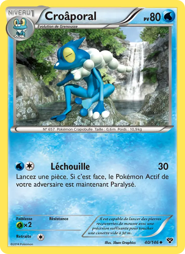 Scan HD carte Pokémon Croâporal 40/146 — XY