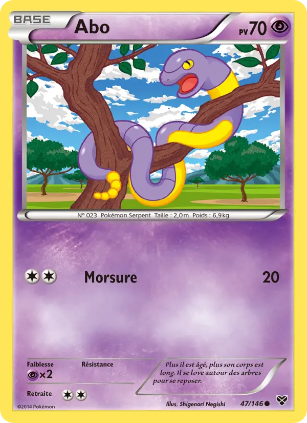 Scan HD carte Pokémon Abo 47/146 — XY