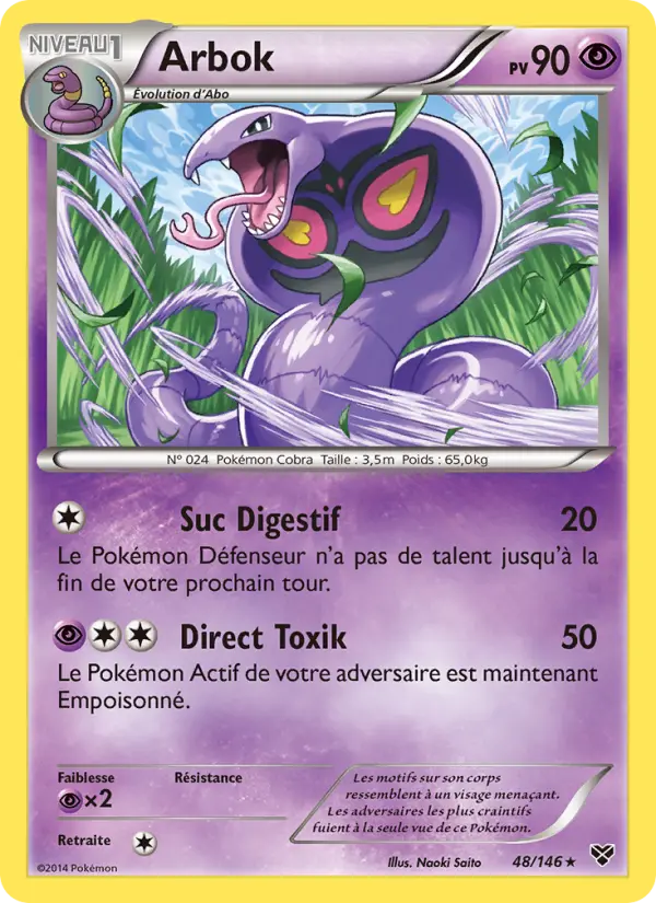 Scan HD carte Pokémon Arbok 48/146 — XY
