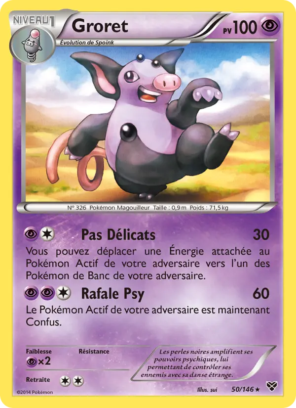 Scan HD carte Pokémon Groret 50/146 — XY