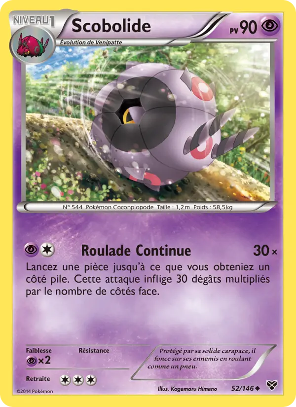Scan HD carte Pokémon Scobolide 52/146 — XY