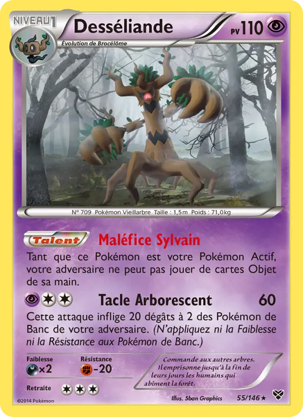 Scan HD carte Pokémon Desséliande 55/146 — XY