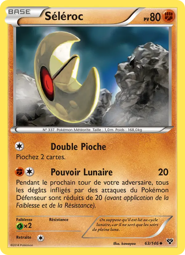 Scan HD carte Pokémon Séléroc 63/146 — XY