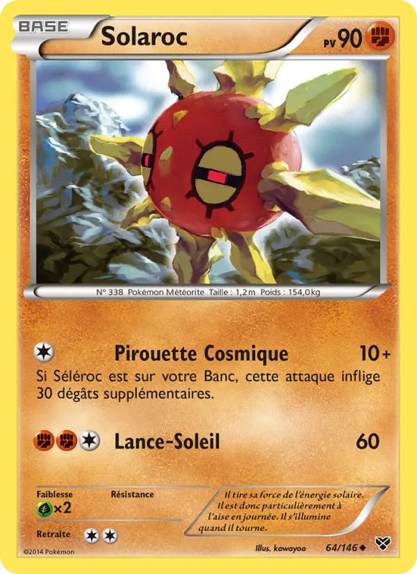 Scan HD carte Pokémon Solaroc 64/146 — XY