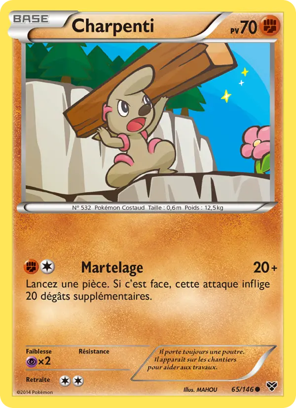 Scan HD carte Pokémon Charpenti 65/146 — XY