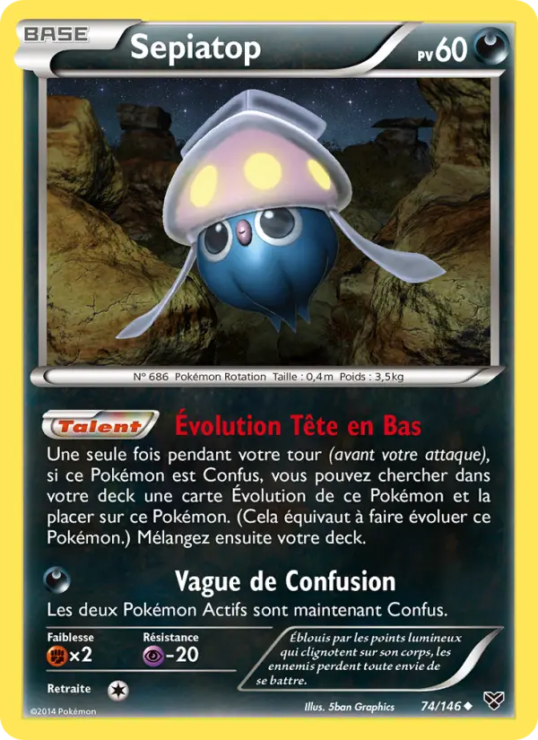 Scan HD carte Pokémon Sepiatop 74/146 — XY