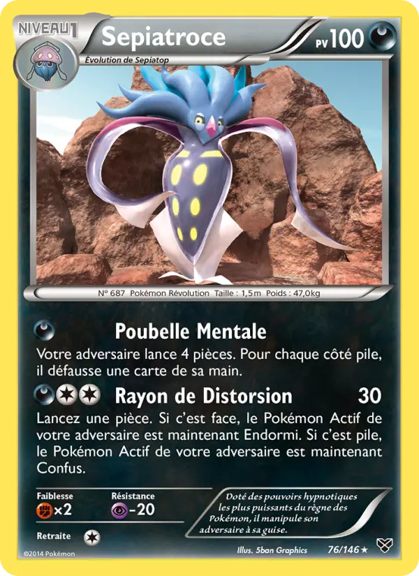 Scan HD carte Pokémon Sepiatroce 76/146 — XY
