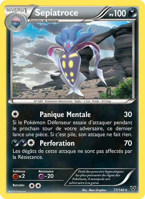 Scan HD carte Pokémon Sepiatroce 77/146 — XY