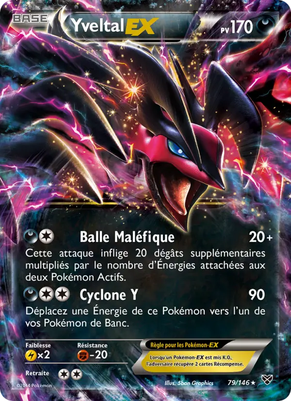 Scan HD carte Pokémon Yveltal EX 79/146 — XY