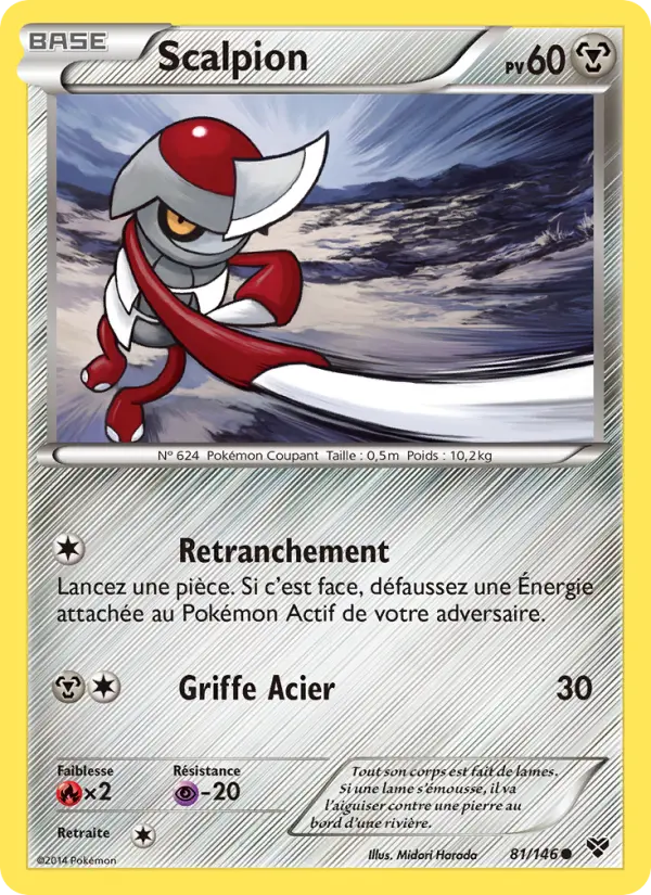 Scan HD carte Pokémon Scalpion 81/146 — XY