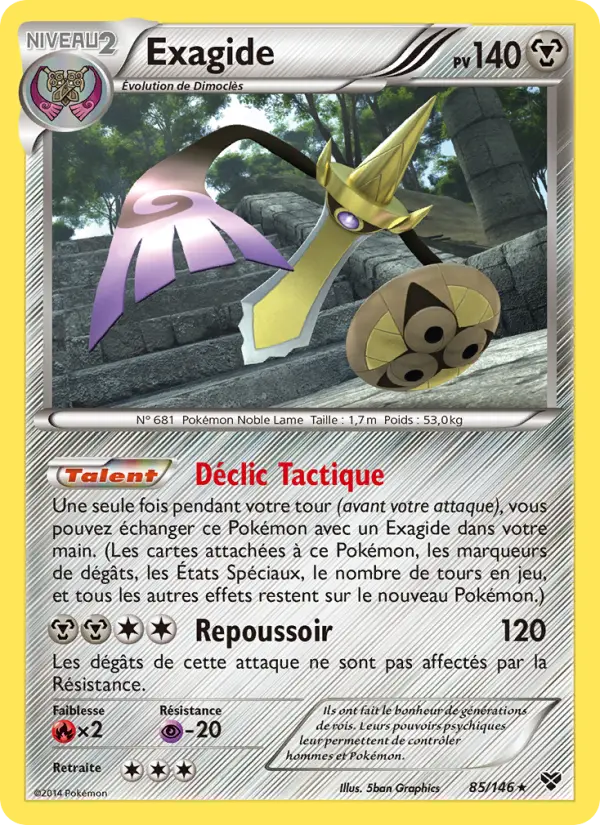 Scan HD carte Pokémon Exagide 85/146 — XY