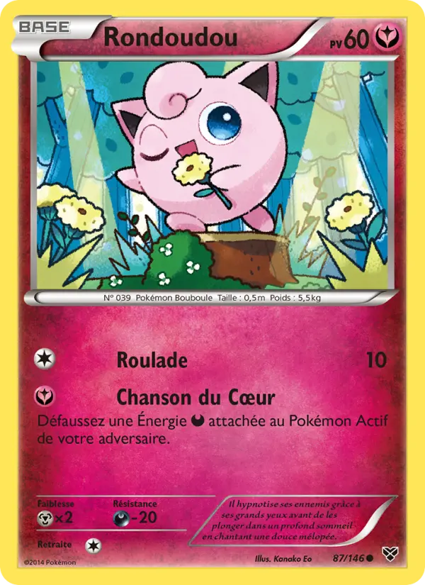 Scan HD carte Pokémon Rondoudou 87/146 — XY