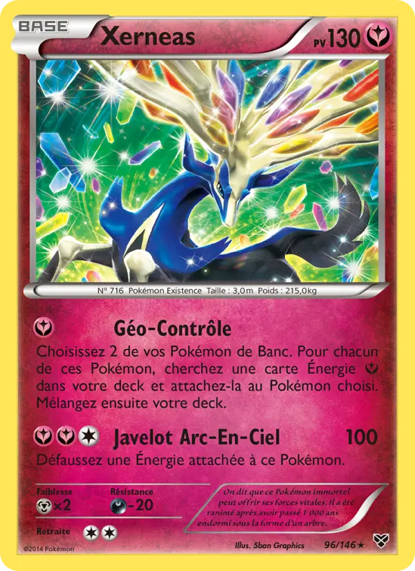 Scan HD carte Pokémon Xerneas 96/146 — XY