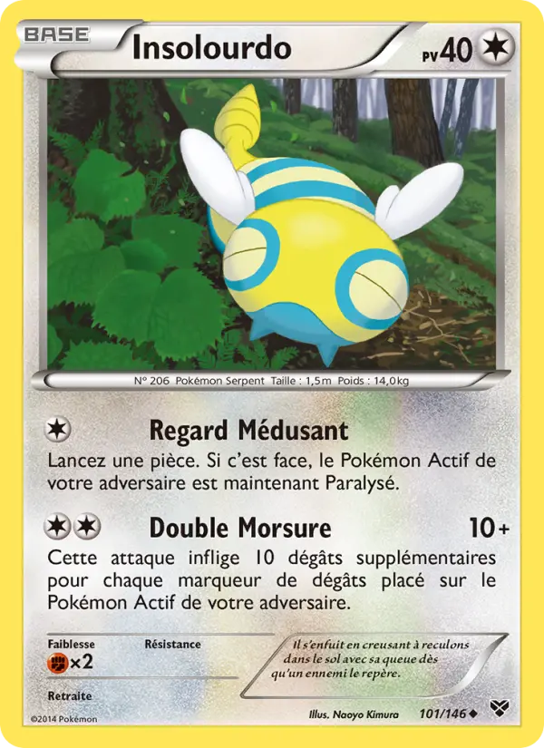 Scan HD carte Pokémon Insolourdo 101/146 — XY