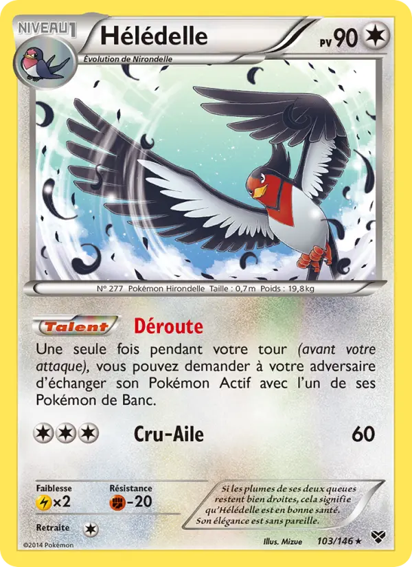 Scan HD carte Pokémon Hélédelle 103/146 — XY