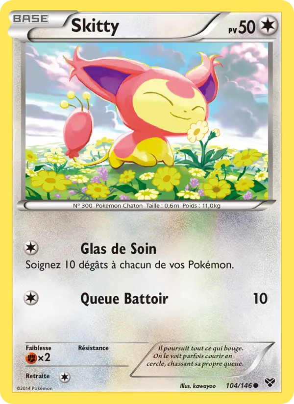 Scan HD carte Pokémon Skitty 104/146 — XY