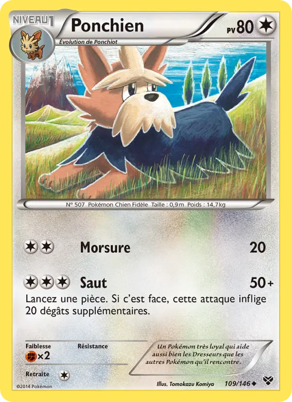 Scan HD carte Pokémon Ponchien 109/146 — XY