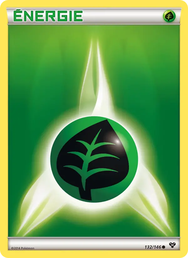 Scan HD carte Pokémon Énergie Plante 132/146 — XY