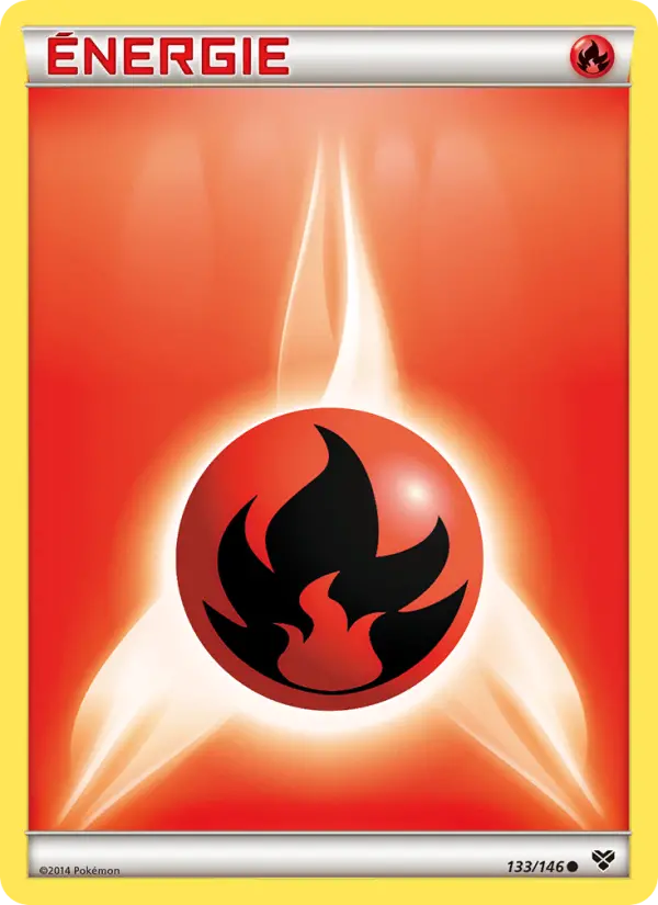 Scan HD carte Pokémon Énergie Feu 133/146 — XY