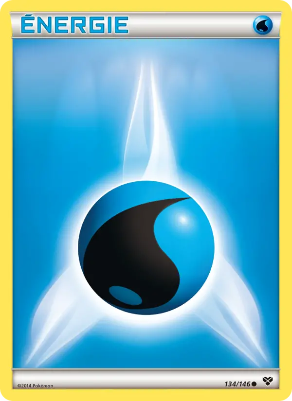 Scan HD carte Pokémon Énergie Eau 134/146 — XY