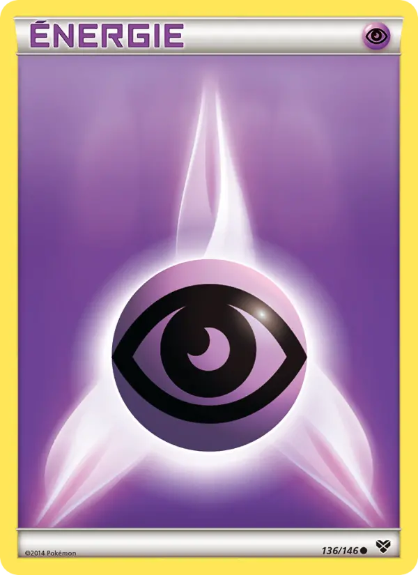 Scan HD carte Pokémon Énergie Psy 136/146 — XY