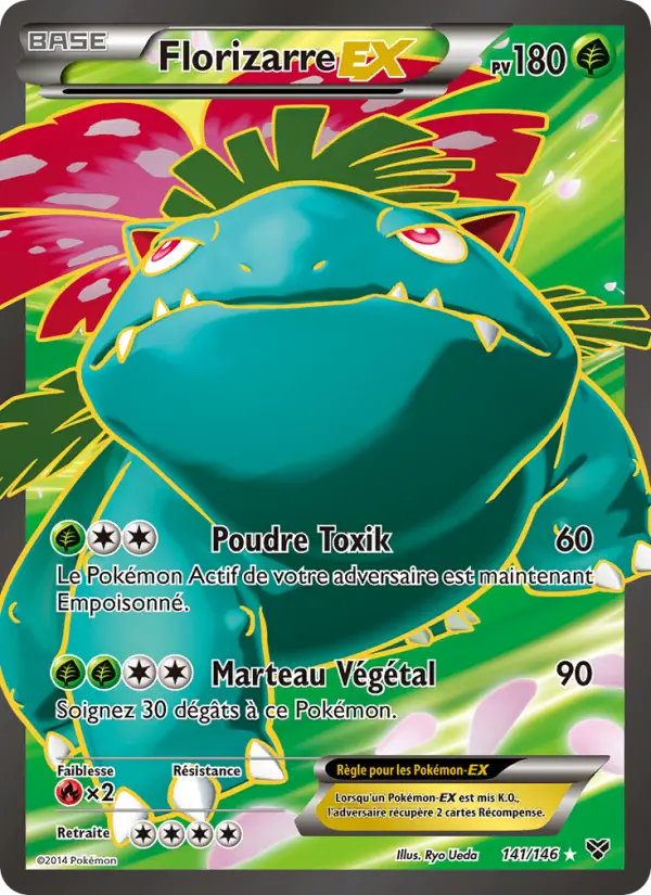 Scan HD carte Pokémon Florizarre EX 141/146 — XY