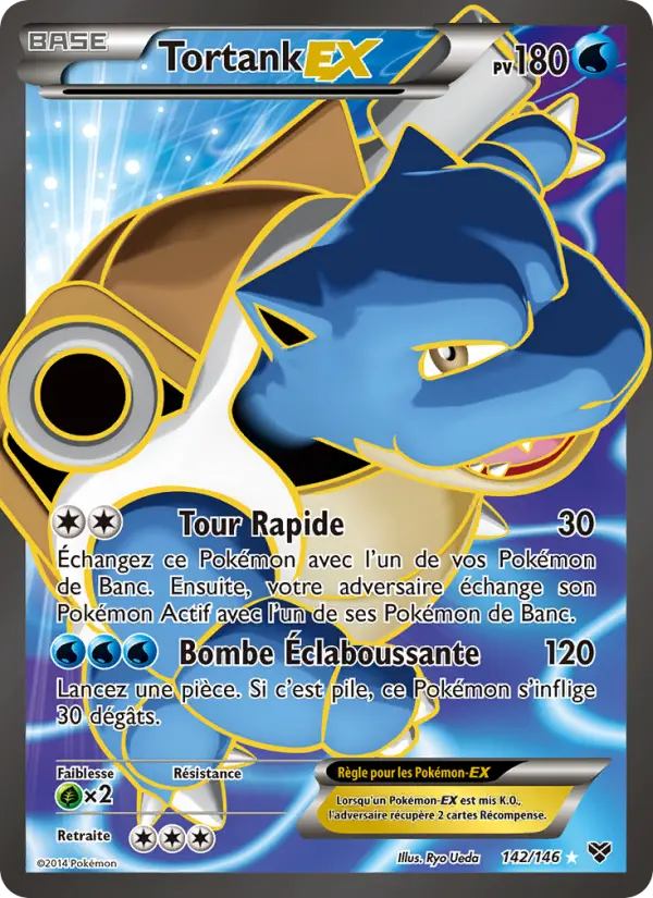 Scan HD carte Pokémon Tortank EX 142/146 — XY