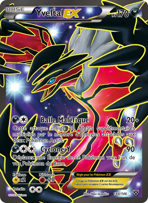 Scan HD carte Pokémon Yveltal EX 144/146 — XY