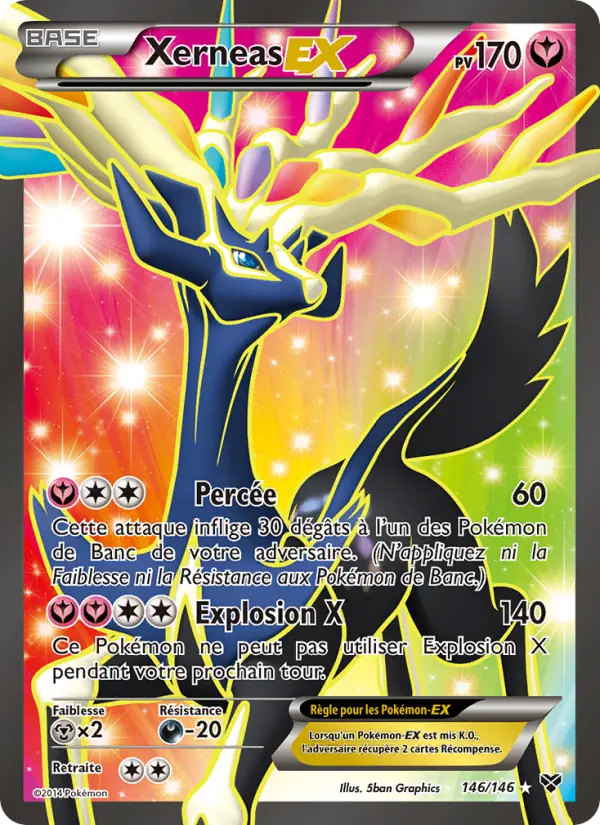 Scan HD carte Pokémon Xerneas EX 146/146 — XY