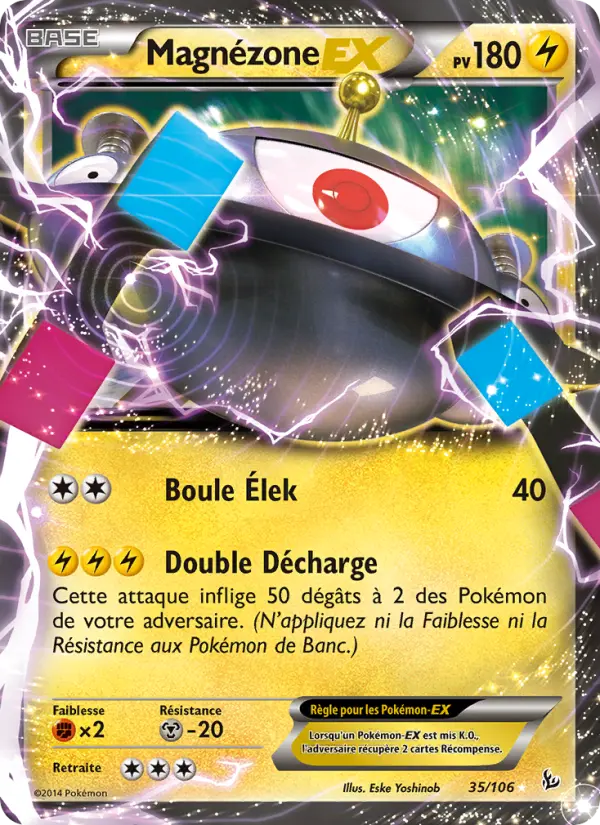 Scan HD carte Pokémon Magnézone EX 35/106 — Étincelles