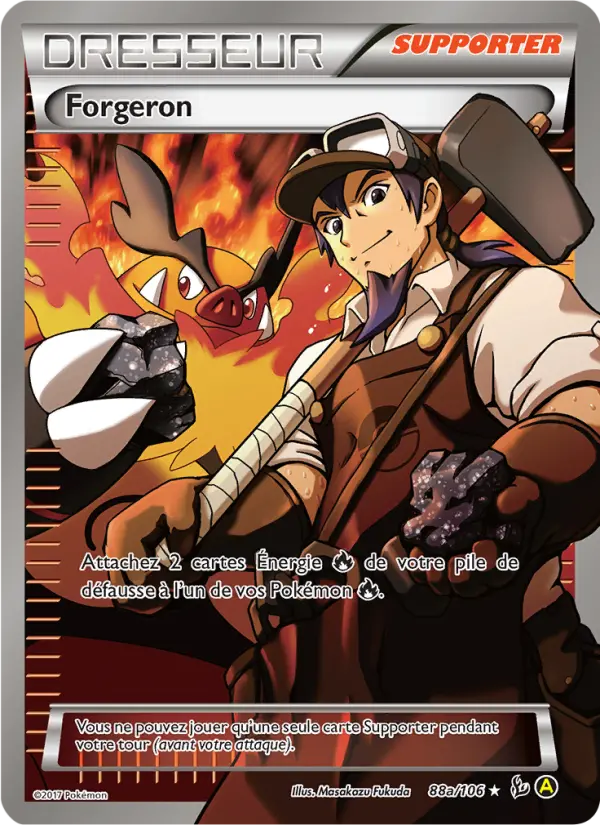 Scan HD carte Pokémon Forgeron 88a/106 — Étincelles