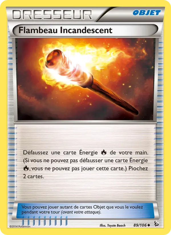 Scan HD carte Pokémon Flambeau Incandescent 89/106 — Étincelles