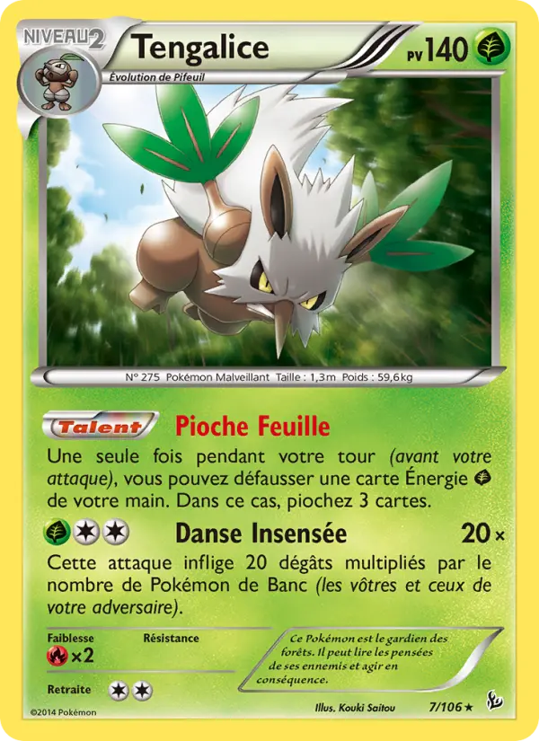 Scan HD carte Pokémon Tengalice 7/106 — Étincelles
