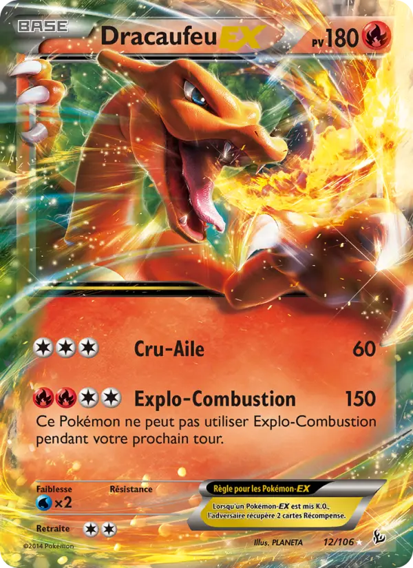Scan HD carte Pokémon Dracaufeu EX 12/106 — Étincelles