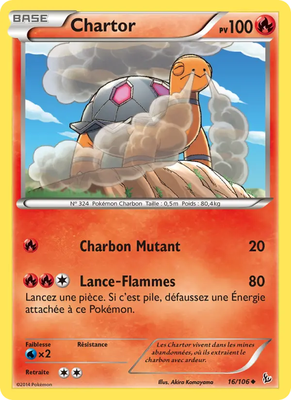 Scan HD carte Pokémon Chartor 16/106 — Étincelles