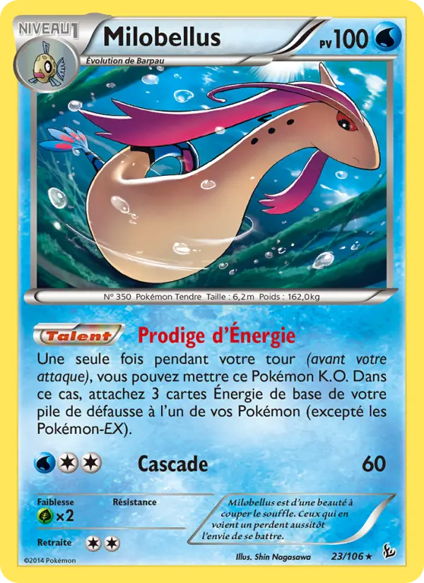 Scan HD carte Pokémon Milobellus 23/106 — Étincelles
