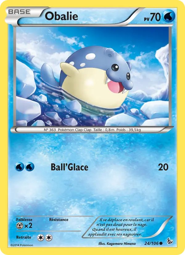Scan HD carte Pokémon Obalie 24/106 — Étincelles