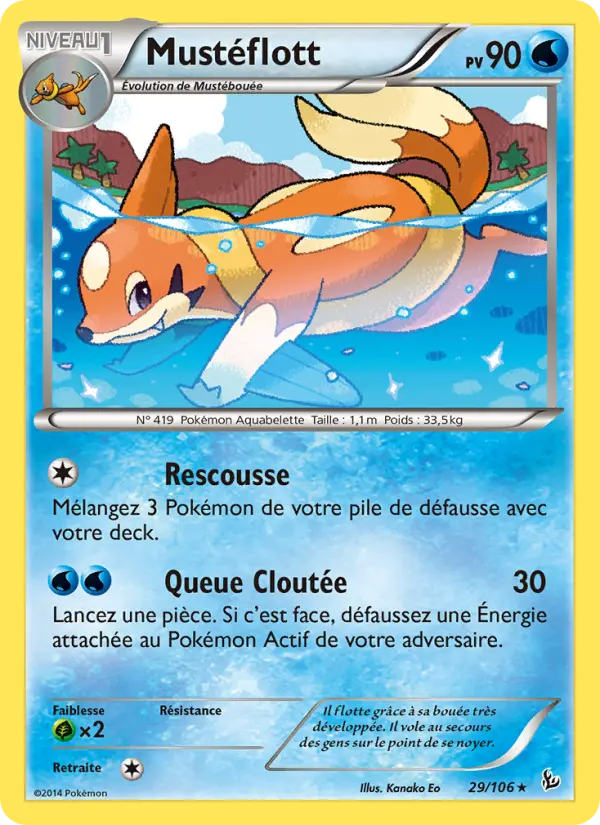 Scan HD carte Pokémon Mustéflott 29/106 — Étincelles