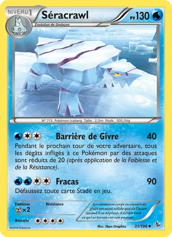 Scan HD carte Pokémon Séracrawl 31/106 — Étincelles