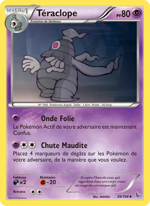 Scan HD carte Pokémon Téraclope 39/106 — Étincelles