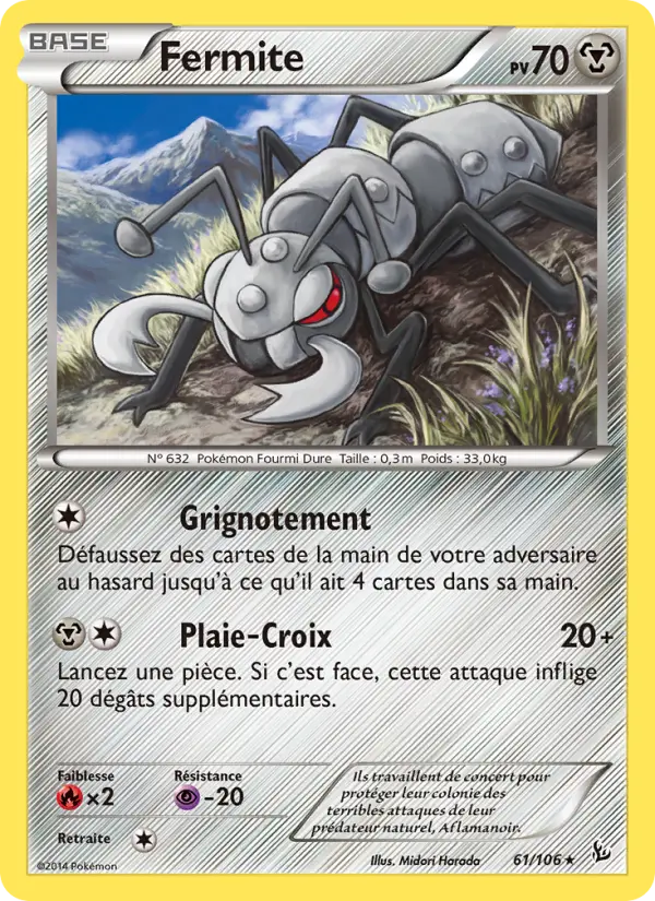 Scan HD carte Pokémon Fermite 61/106 — Étincelles