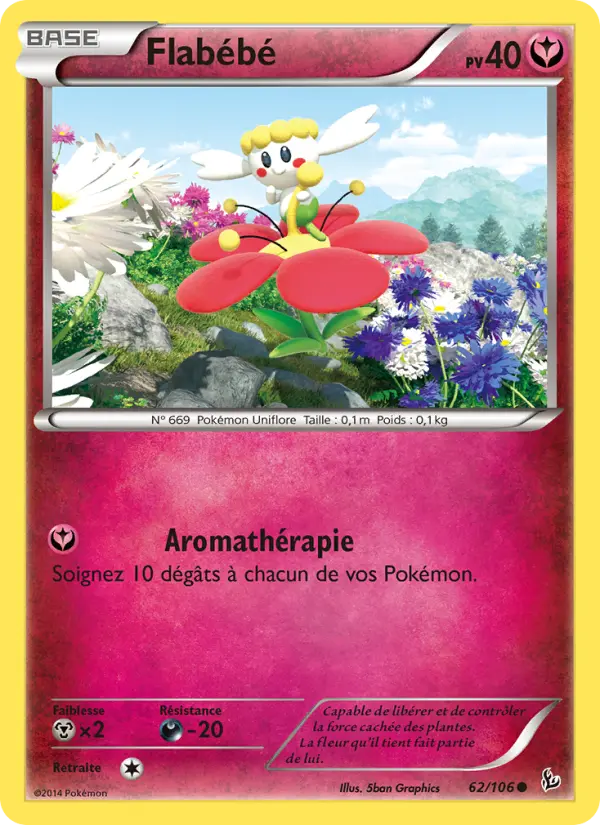 Scan HD carte Pokémon Flabébé 62/106 — Étincelles