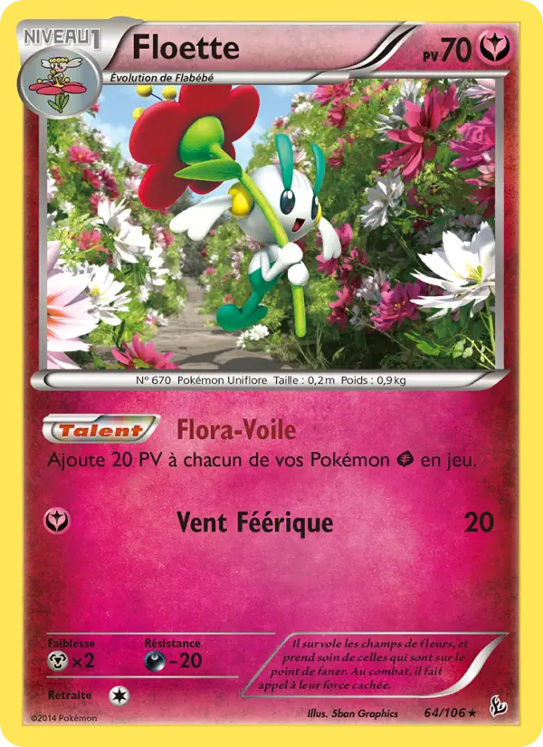 Scan HD carte Pokémon Floette 64/106 — Étincelles
