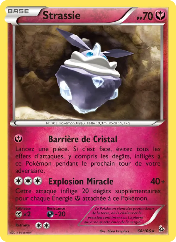 Scan HD carte Pokémon Strassie 68/106 — Étincelles