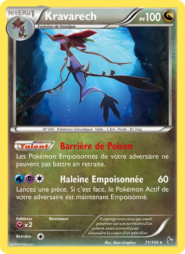 Scan HD carte Pokémon Kravarech 71/106 — Étincelles