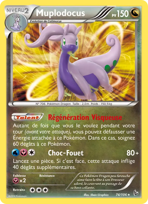 Scan HD carte Pokémon Muplodocus 74/106 — Étincelles