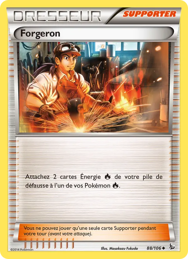 Scan HD carte Pokémon Forgeron 88/106 — Étincelles