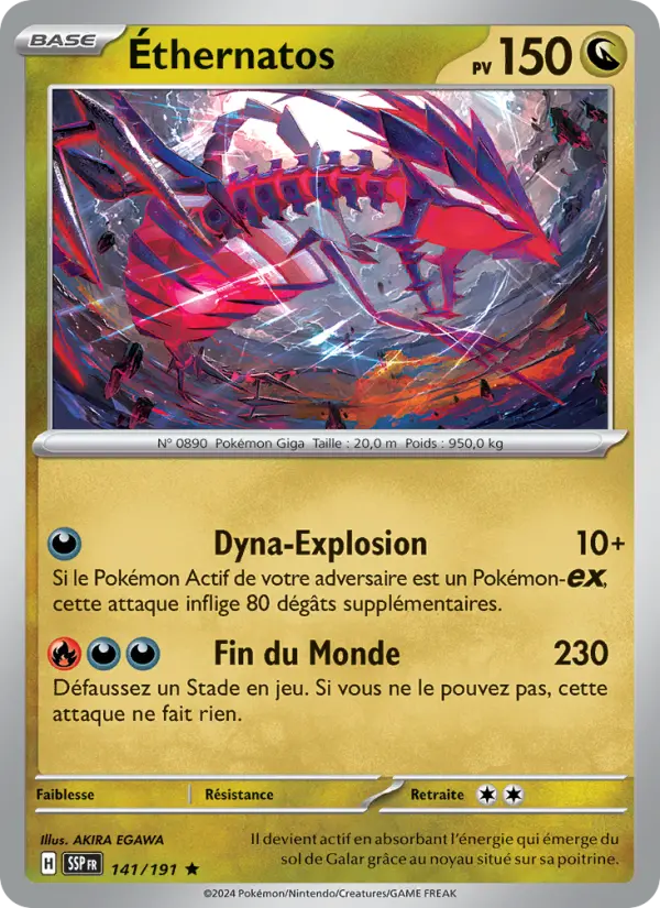 Scan HD carte Pokémon Éthernatos 141/191 — Étincelles Déferlantes
