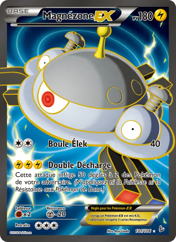 Scan HD carte Pokémon Magnézone EX 101/106 — Étincelles