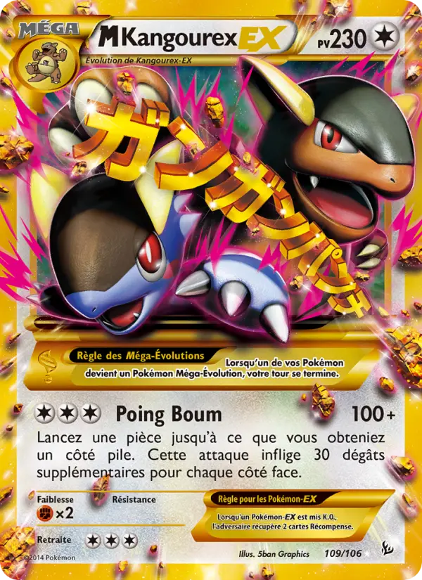 Scan HD carte Pokémon M-Kangourex EX 109/106 — Étincelles